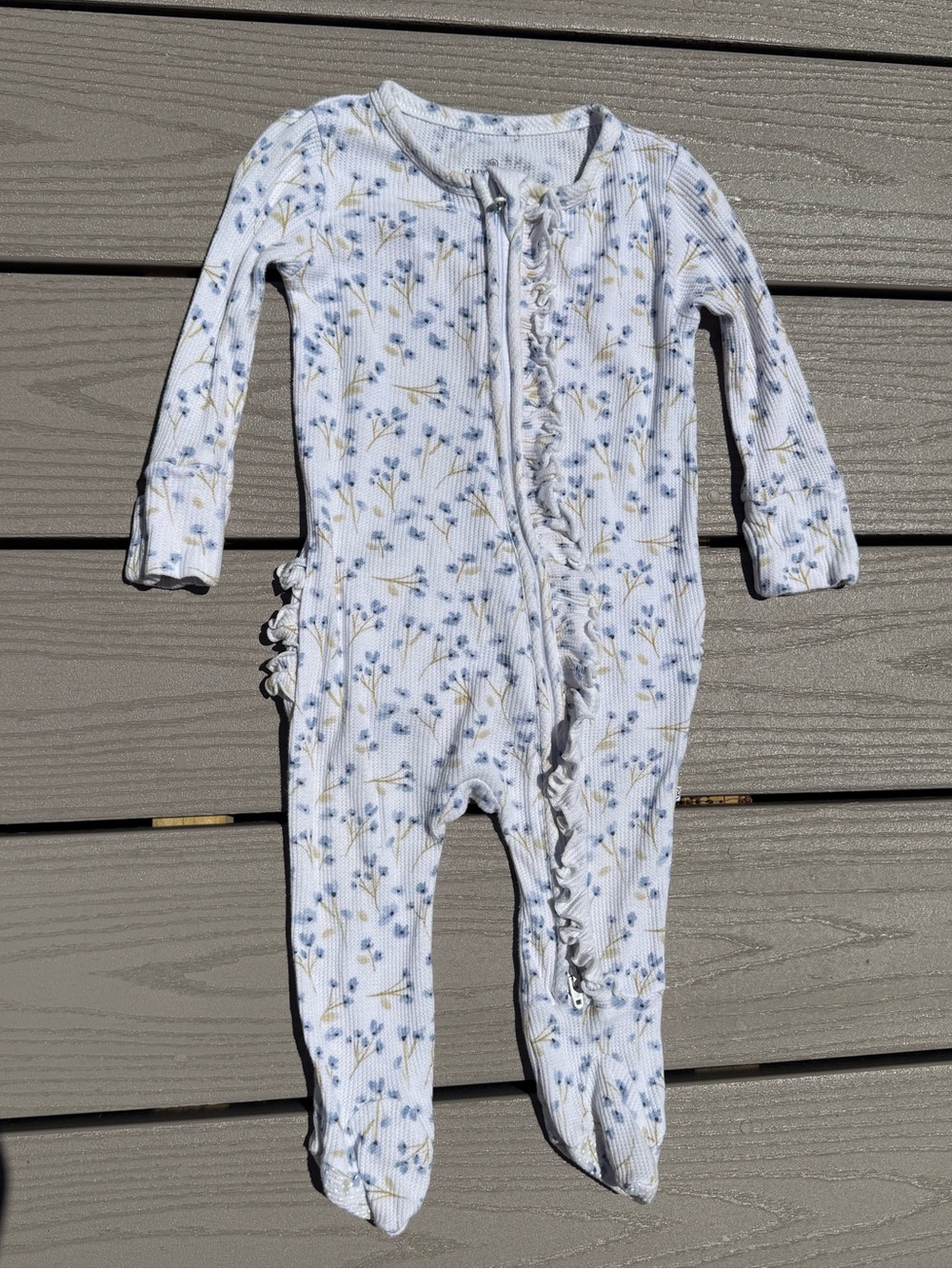Caden Lane Ruffle 6-9 Months Onsie 💙